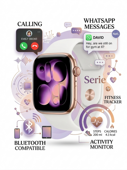Smart Watch Series 11 Max (7-in-1 Edition) – Premium Multi-Strap Bundle