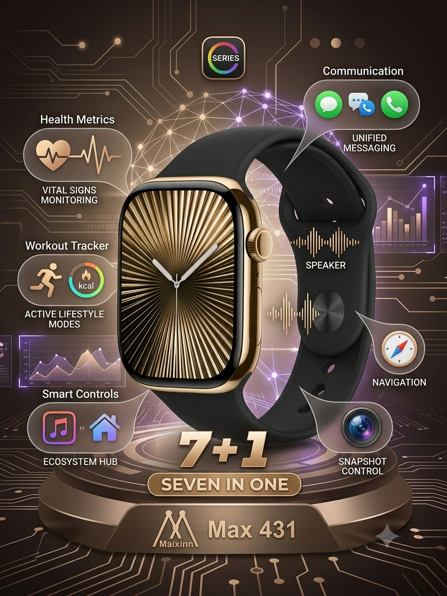 Smart Watch Series 11 Max 431 (7-in-1 Edition) – Premium Multi-Strap Bundle