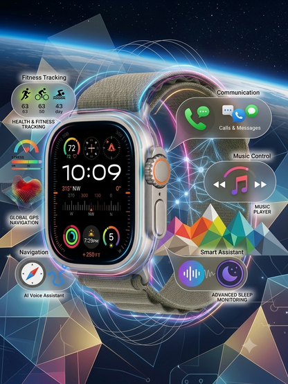 Smart Watch Ultra 3 Max 576 (7-in-1 Edition) – Premium Multi-Strap Bundle
