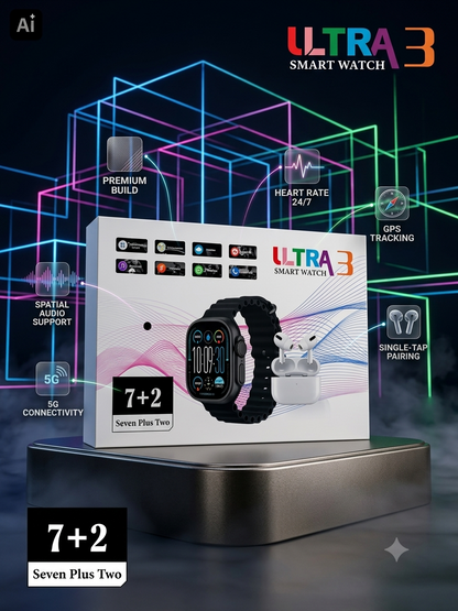 9-in-1 Premium Tech Combo – Series 10 Smartwatch + Wireless Earbuds